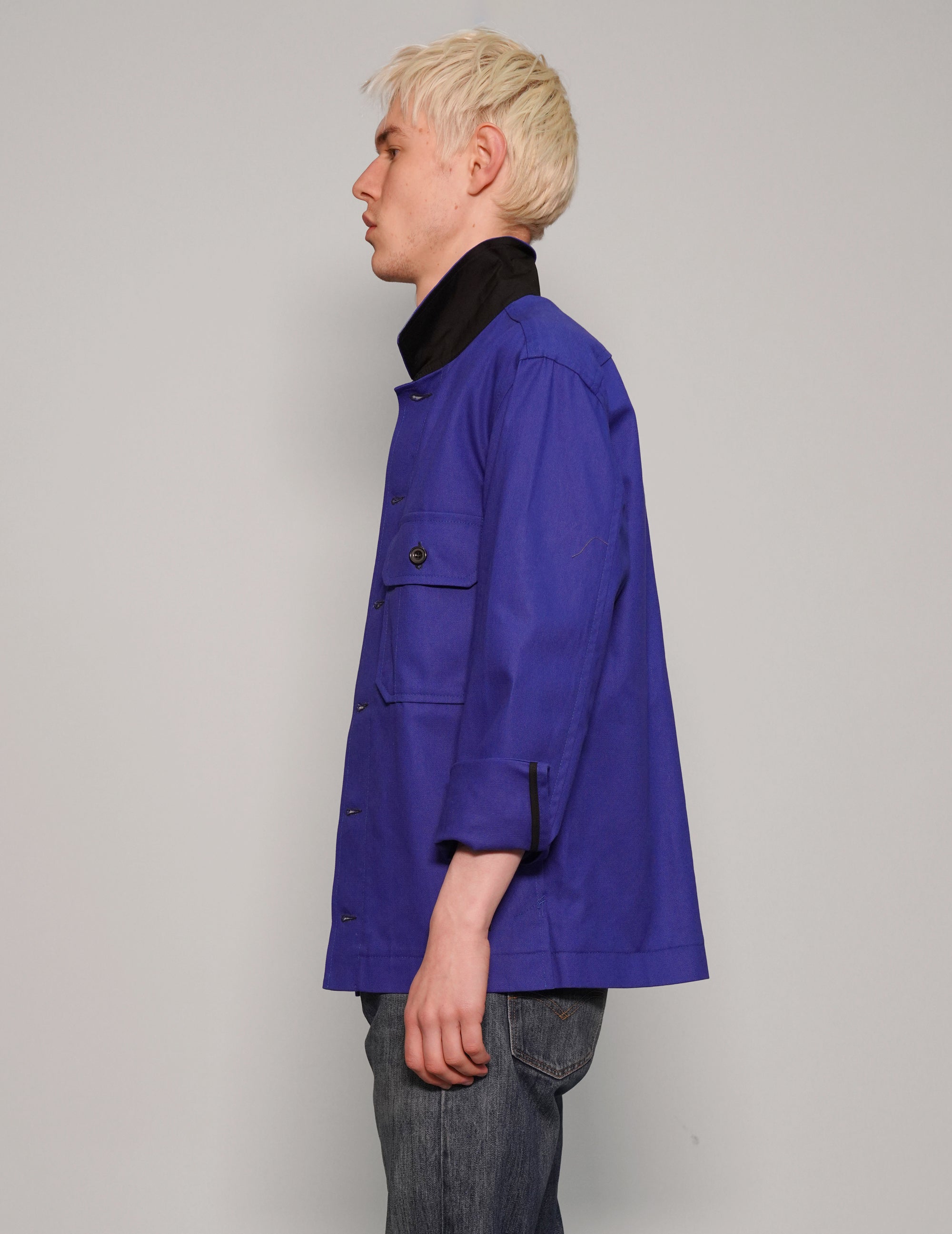 Cotton Workshirt in French Blue
