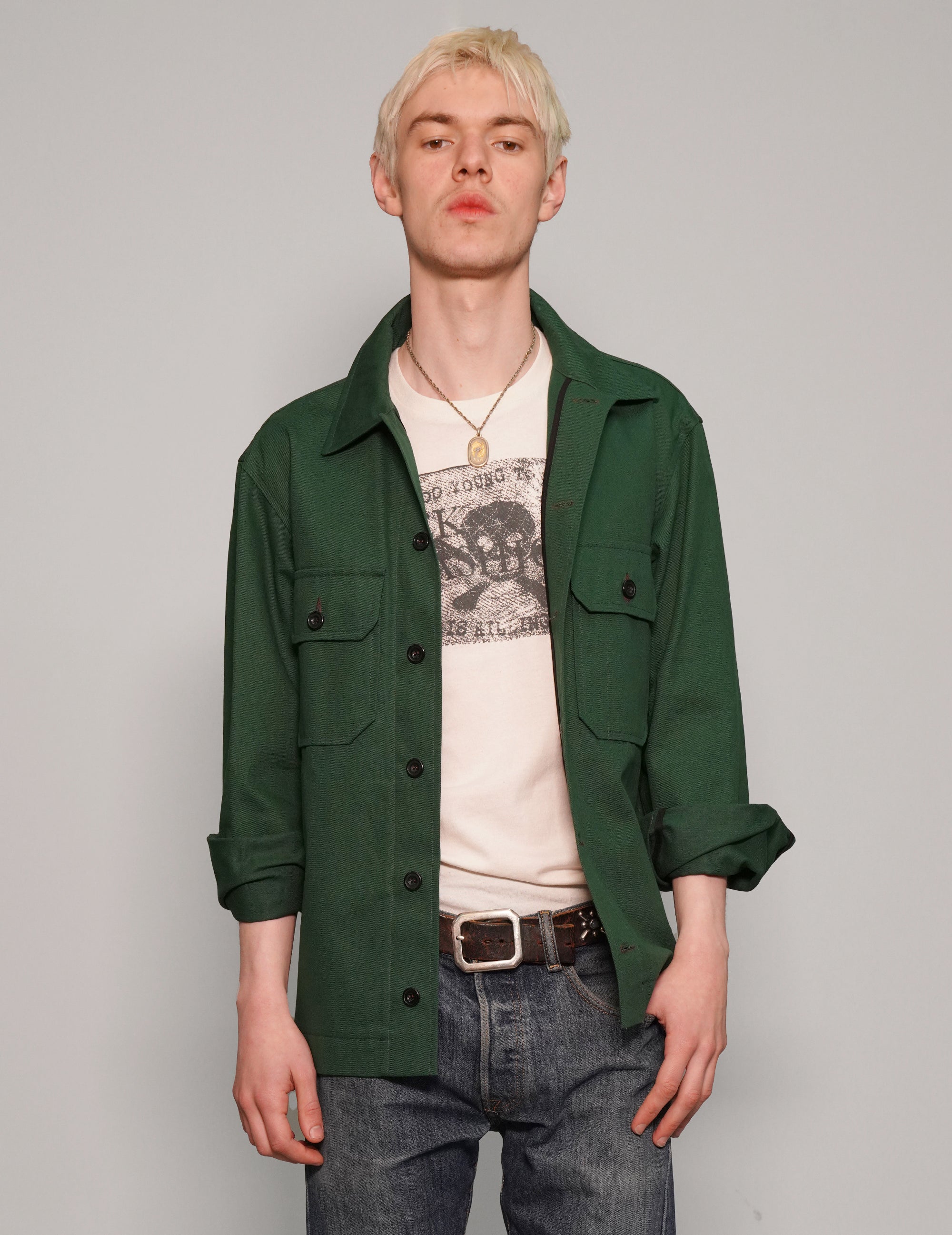Cotton Workshirt in Khaki