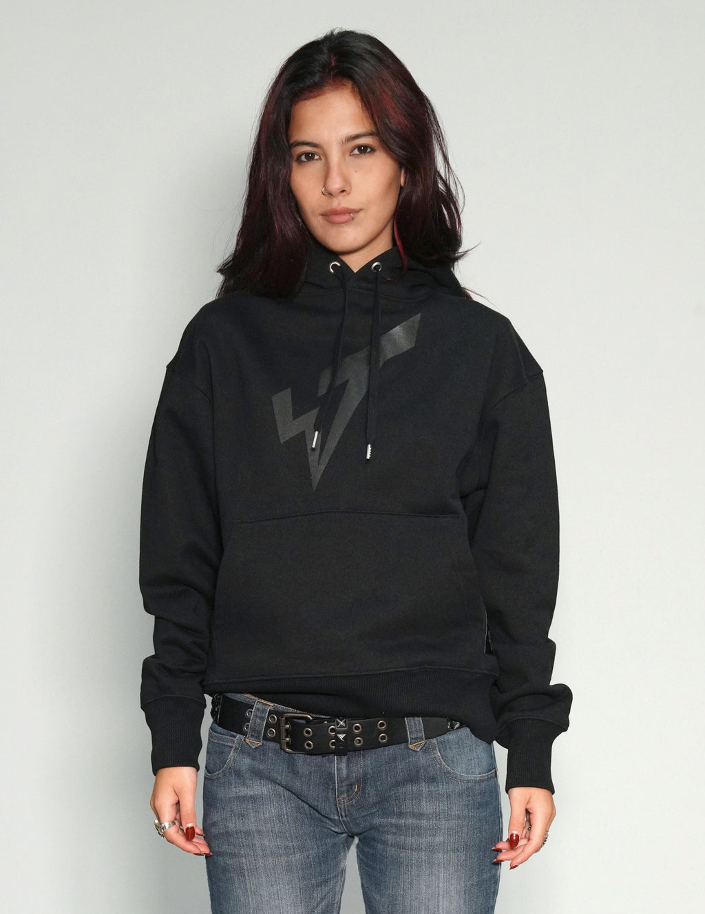 ST Hoodie in Black with Black Logo