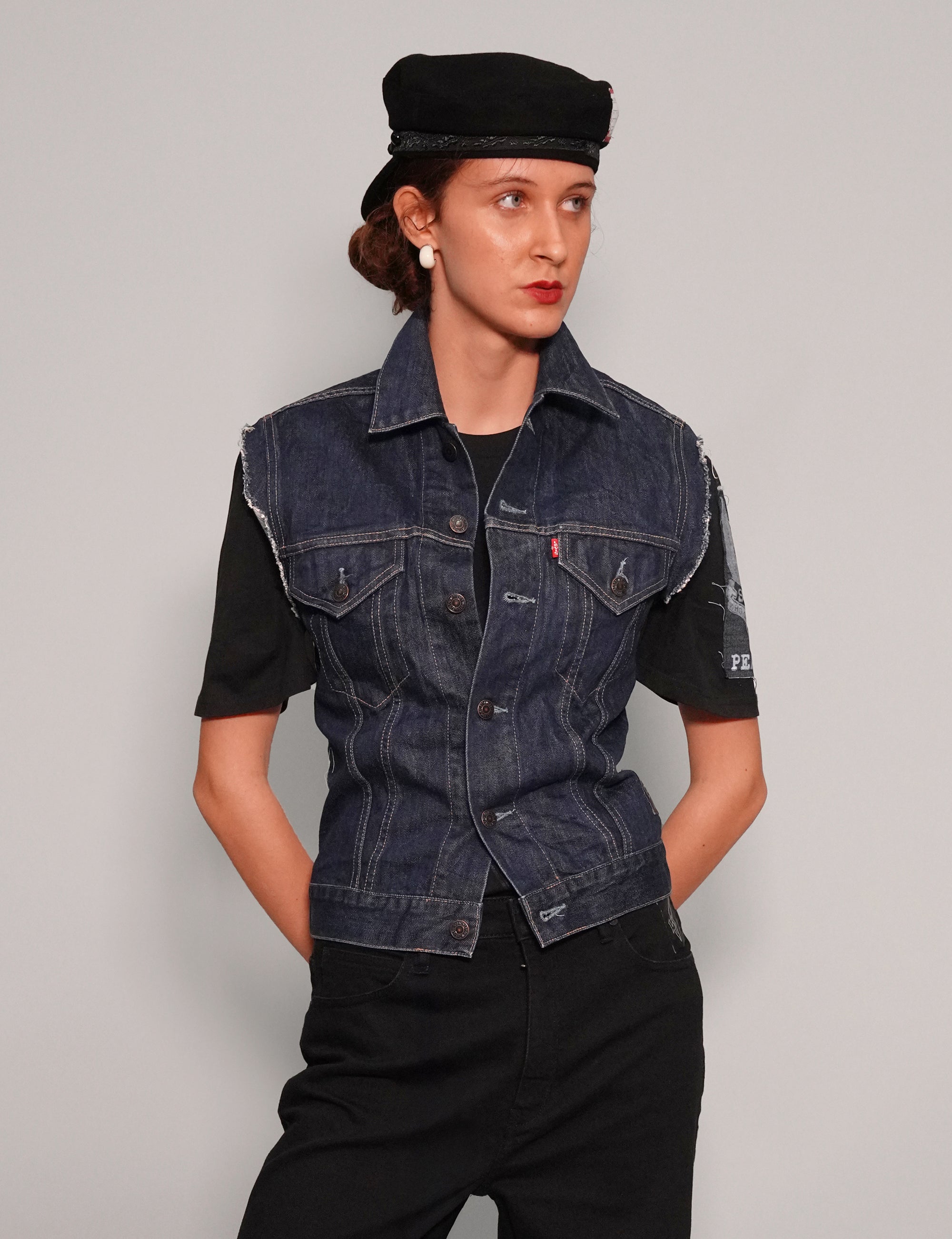 Vintage Levi's Denim Patched Gilet