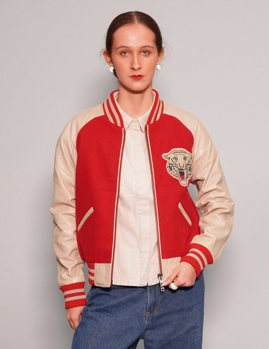 IMMORTAL Varsity Bomber Jacket - Red