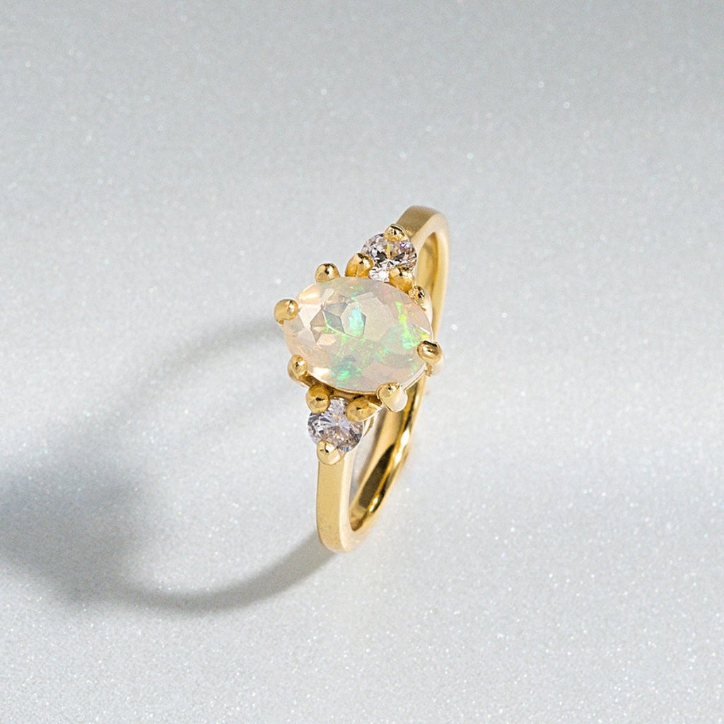Opal Ring in 18k Gold Vermeil