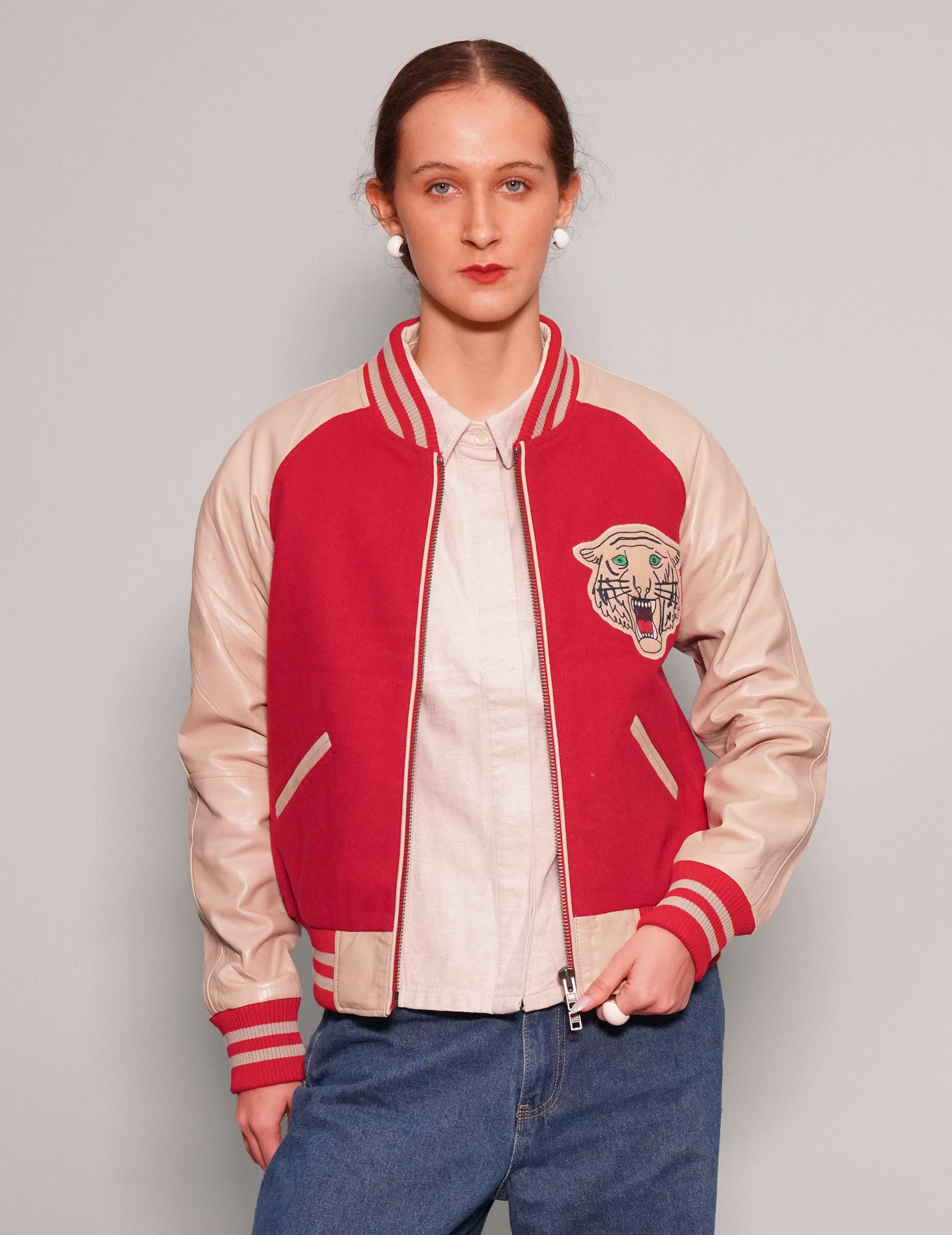 IMMORTAL Varsity Bomber Jacket - Red