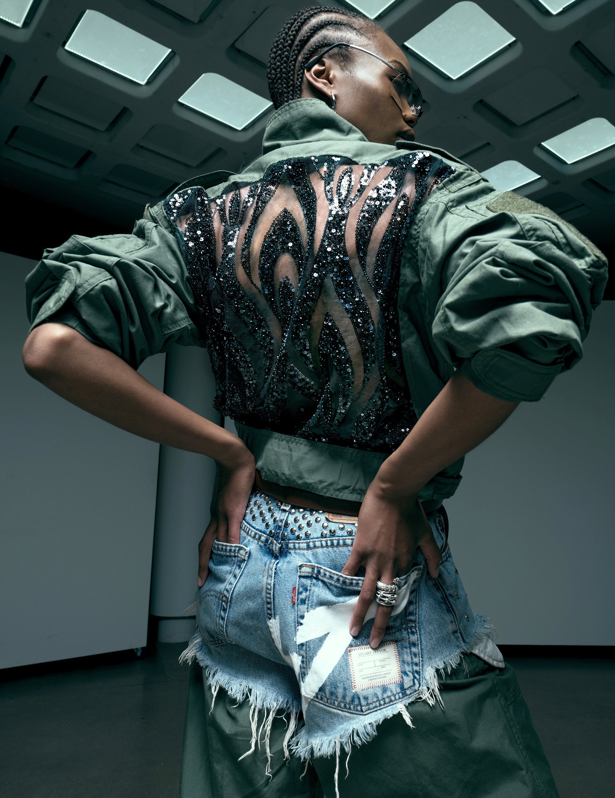 Party Back Jumpsuit in Khaki