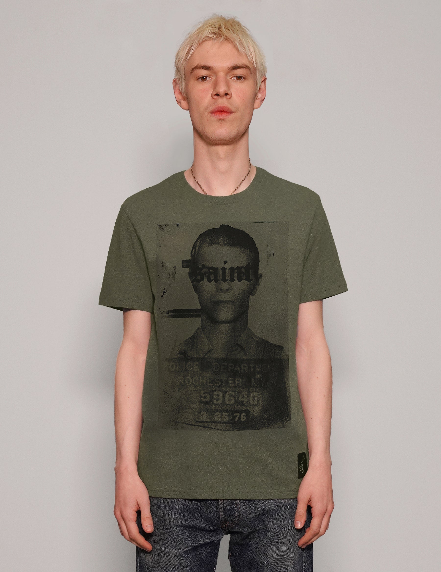 'Saint' T-Shirt in Khaki