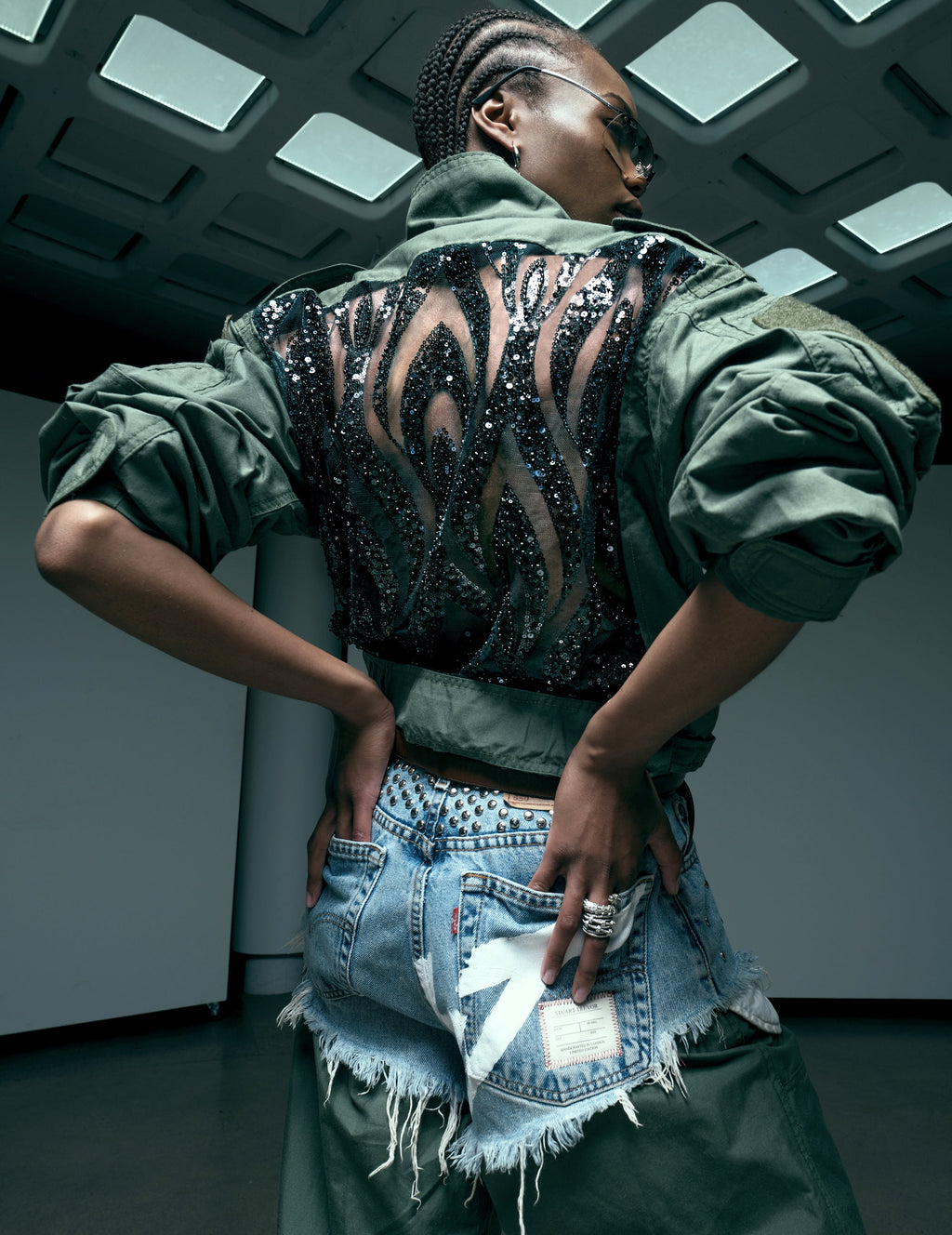 Party Back Jumpsuit in Khaki