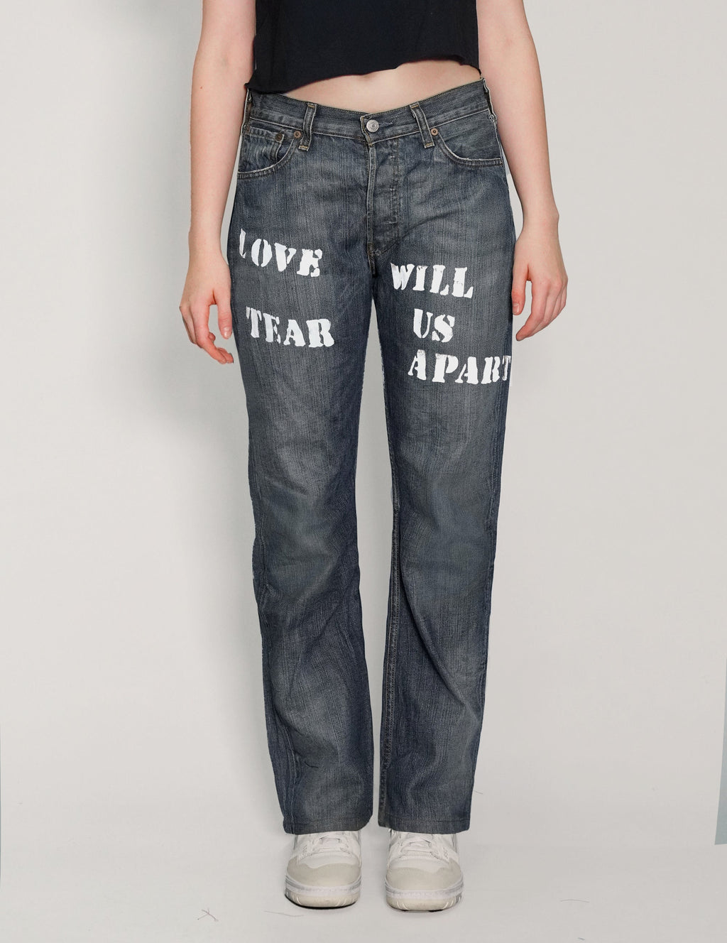 'Love Will Tear Us Apart' Jeans in Indigo