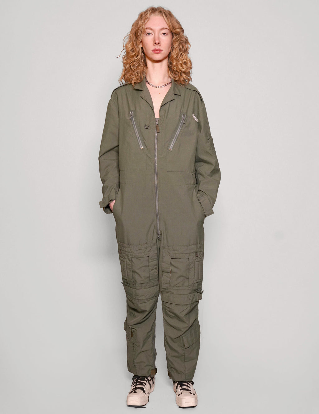 Party Back Jumpsuit in Khaki