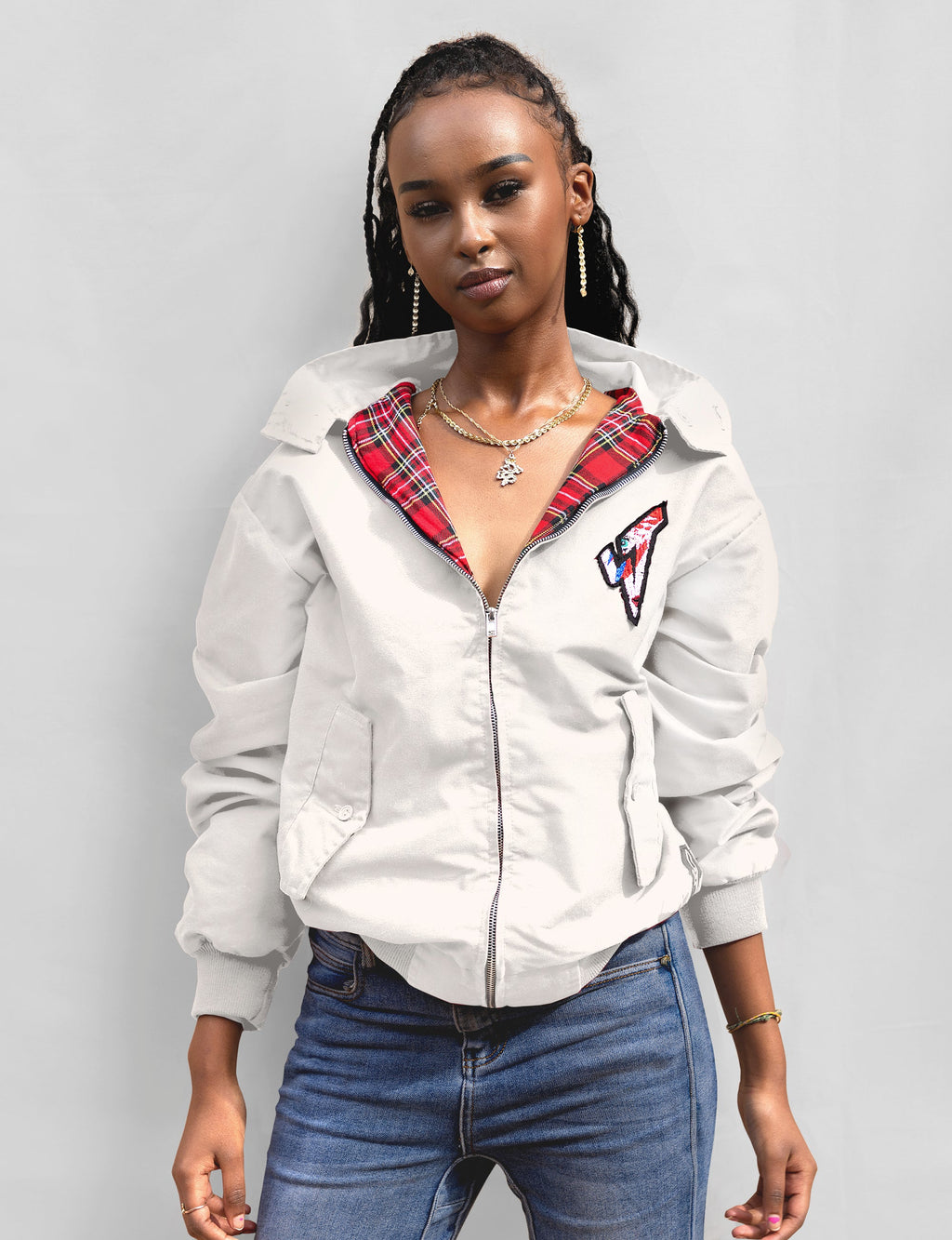 Classic Harrington Jacket in Off White/Bone