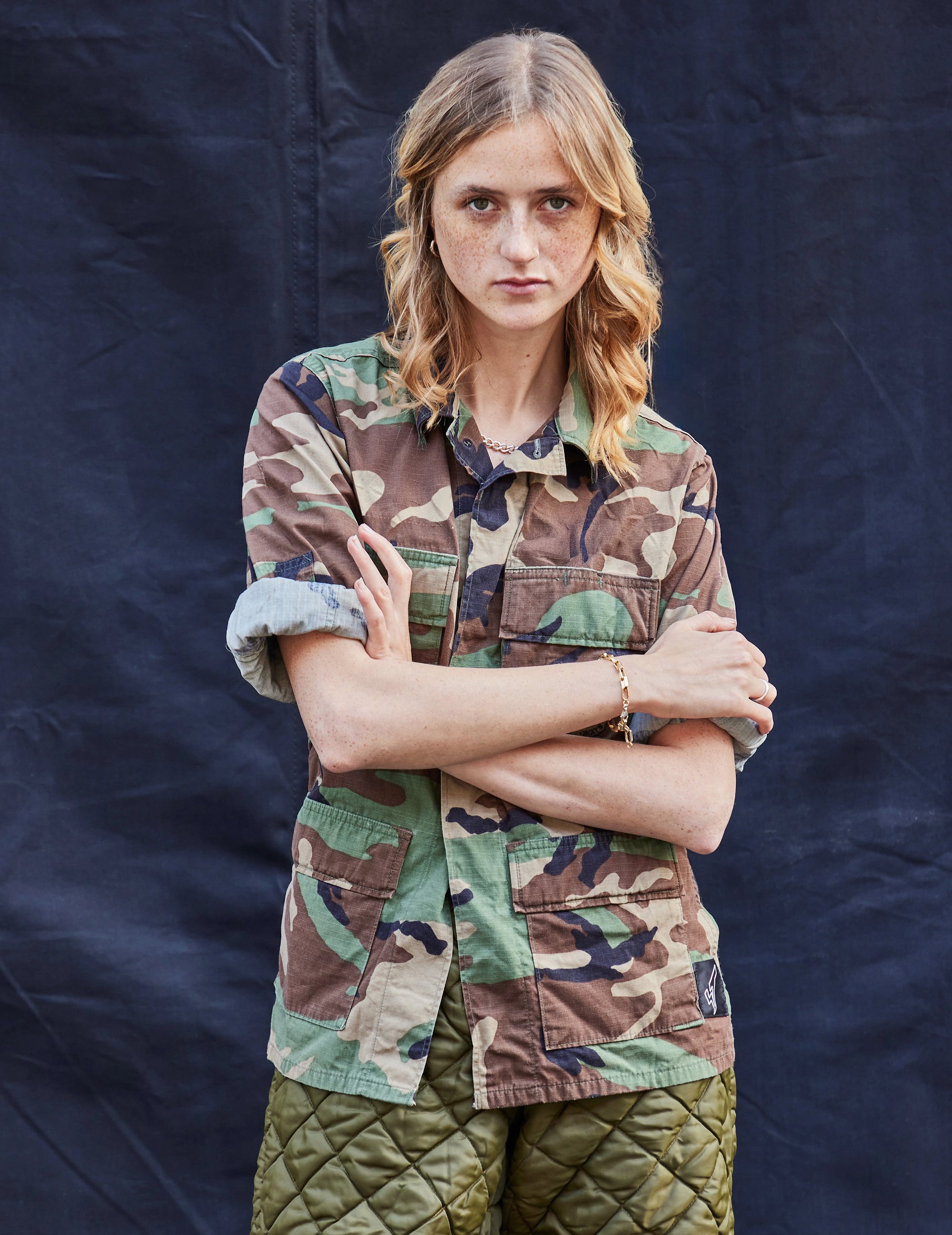 Party Back Shirt - Black Lace - Camo