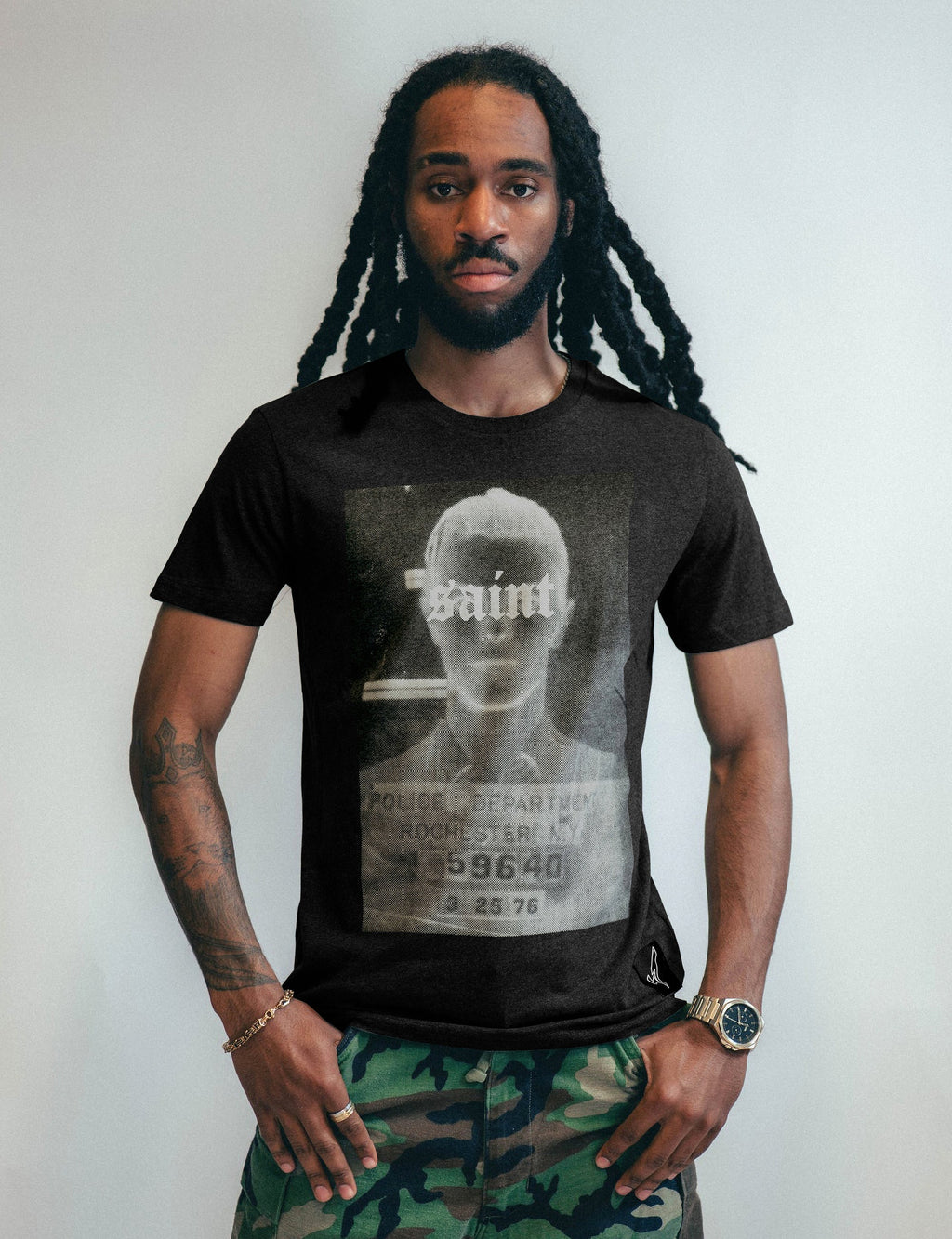 'Saint' T-Shirt in Black