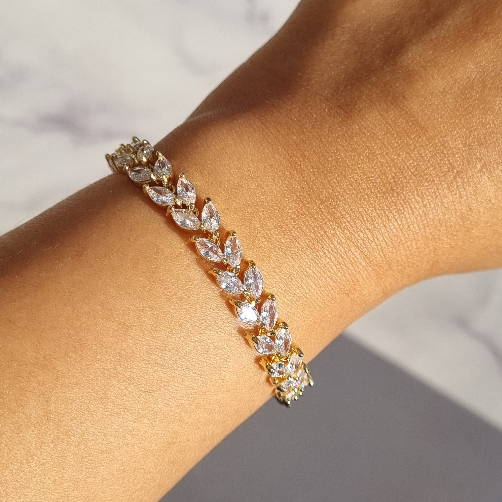 Marquise Cut Petal Bracelet