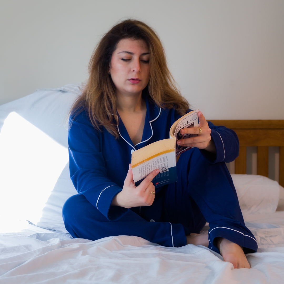 Blue set with long-sleeves