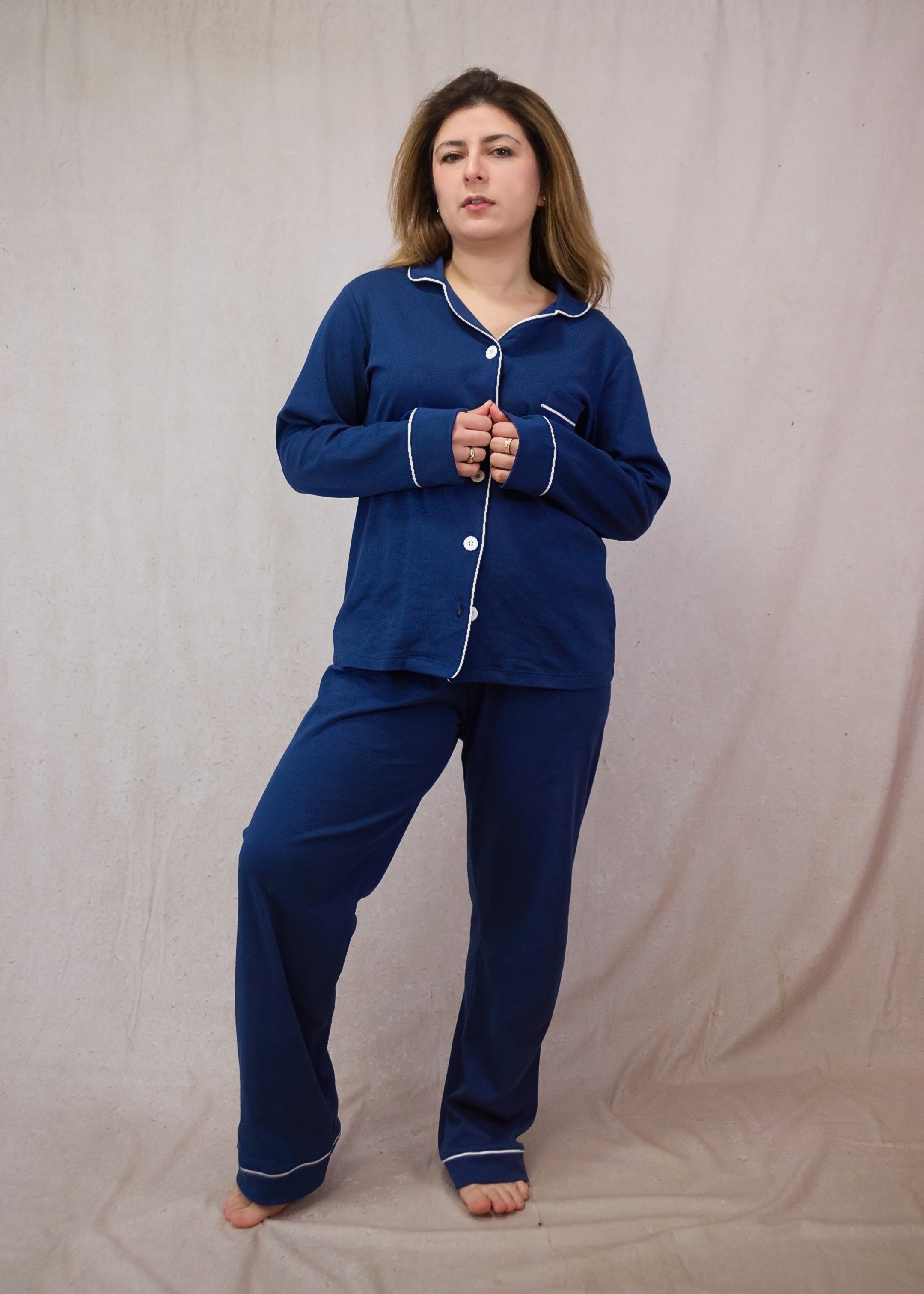 Blue set with long-sleeves