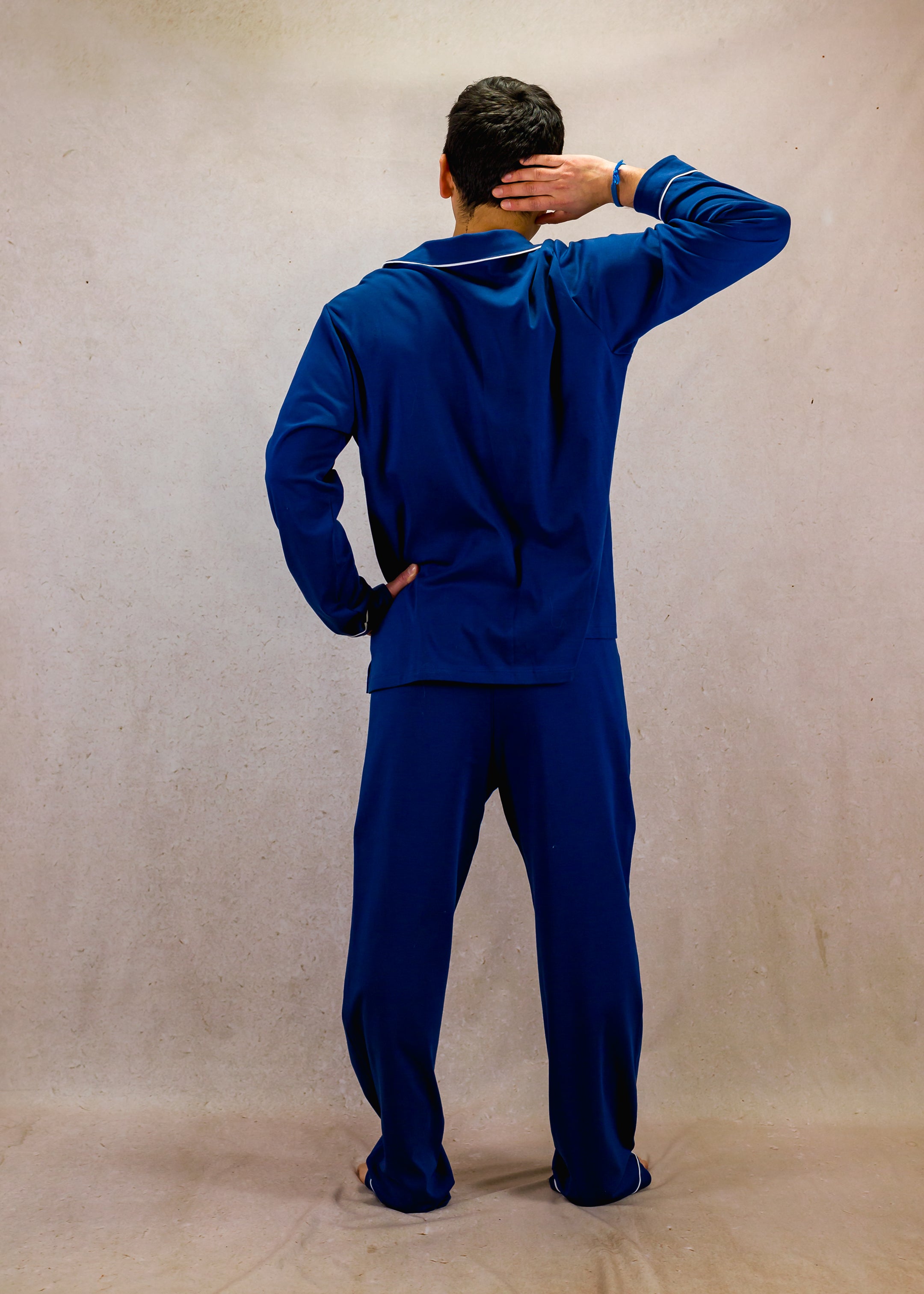 Blue set with long-sleeves top and trouser