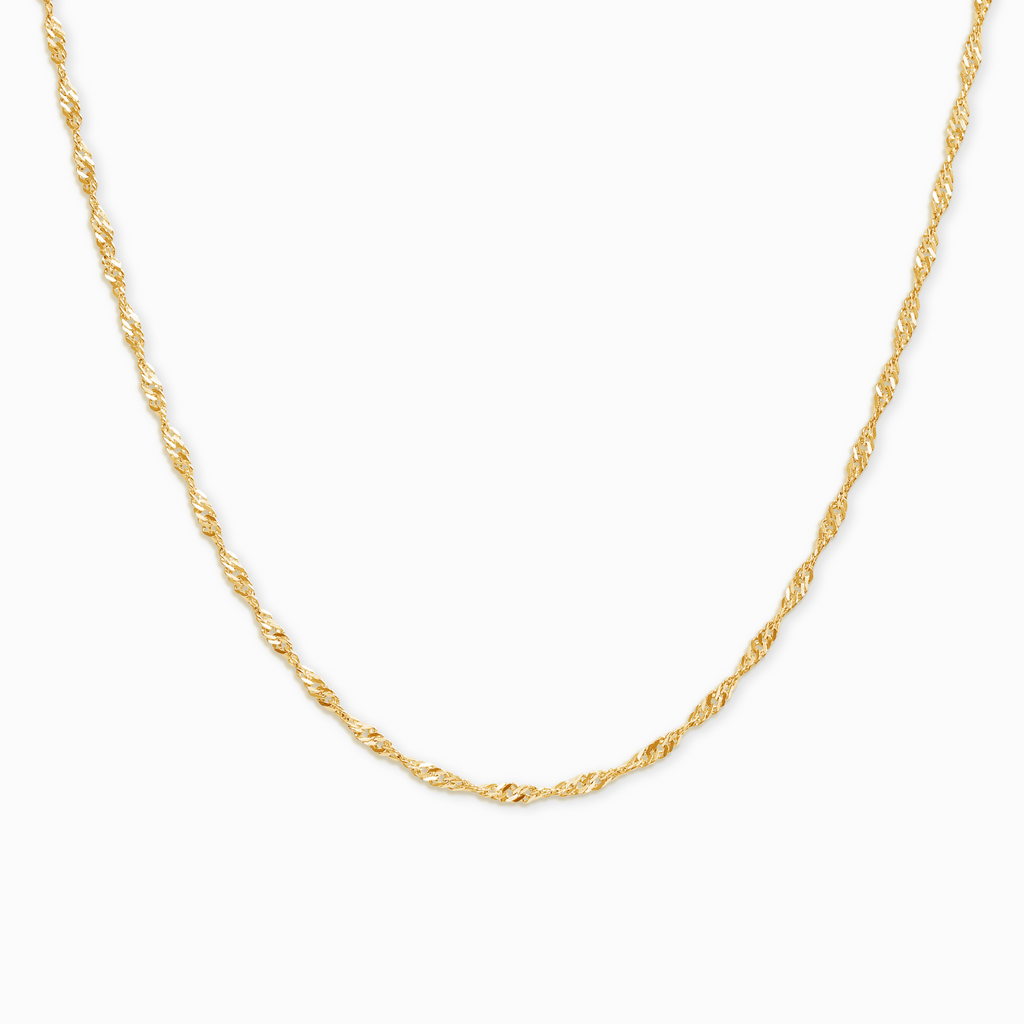 Twisted Chain Necklace in 18k Gold Vermeil