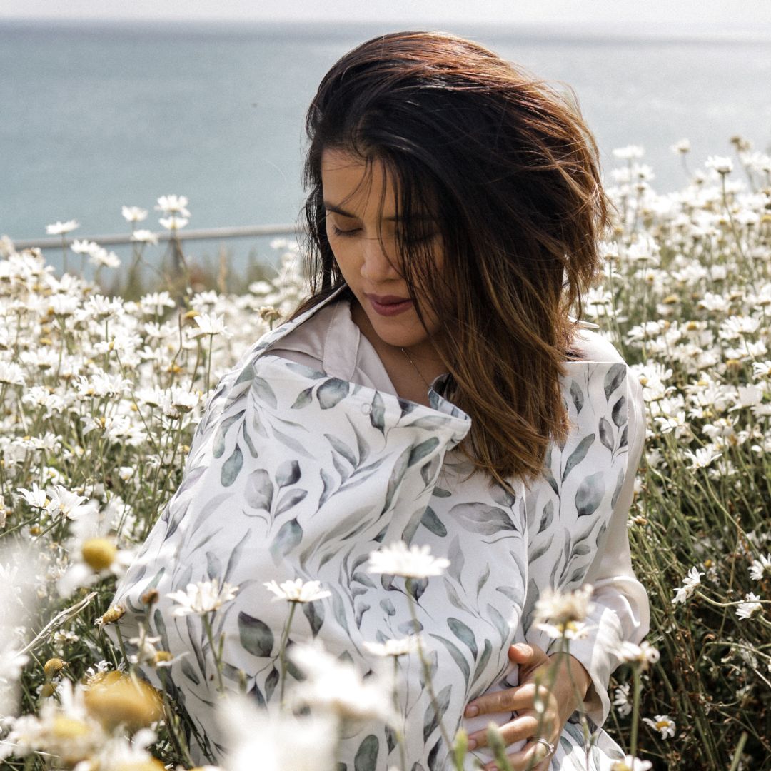 Feeding & Pumping Privacy Cover - Waterleaves