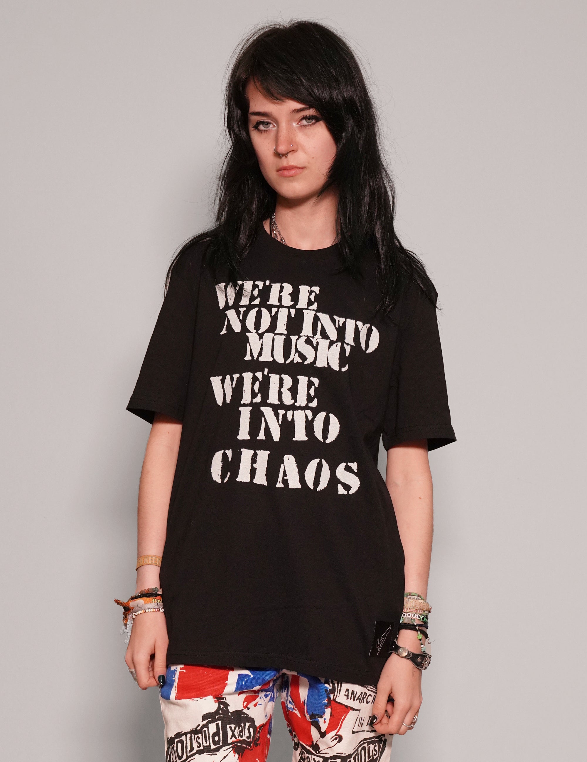 'We're Into Chaos' T-Shirt in Black