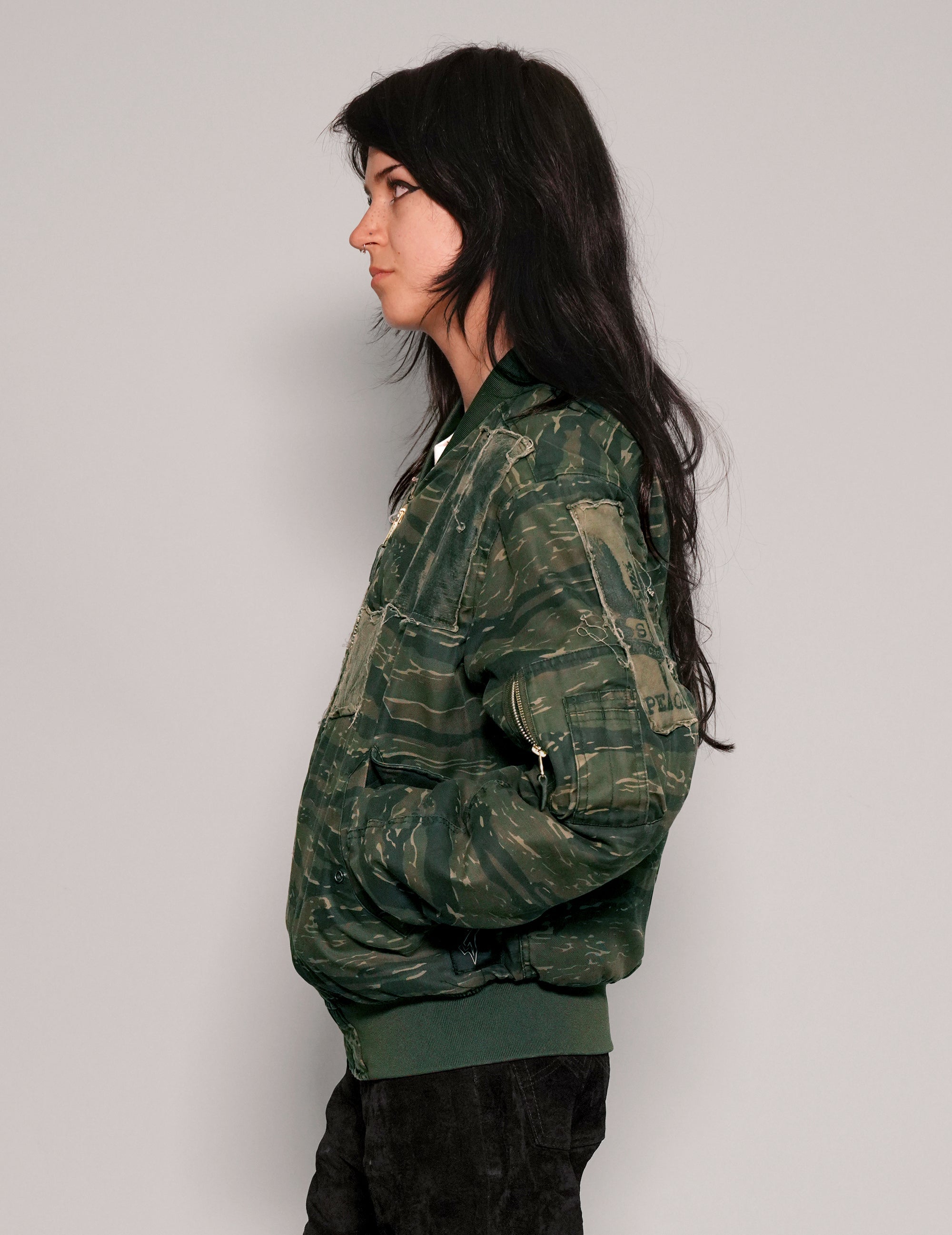 MA 1 Patched Bomber in Tiger Camo