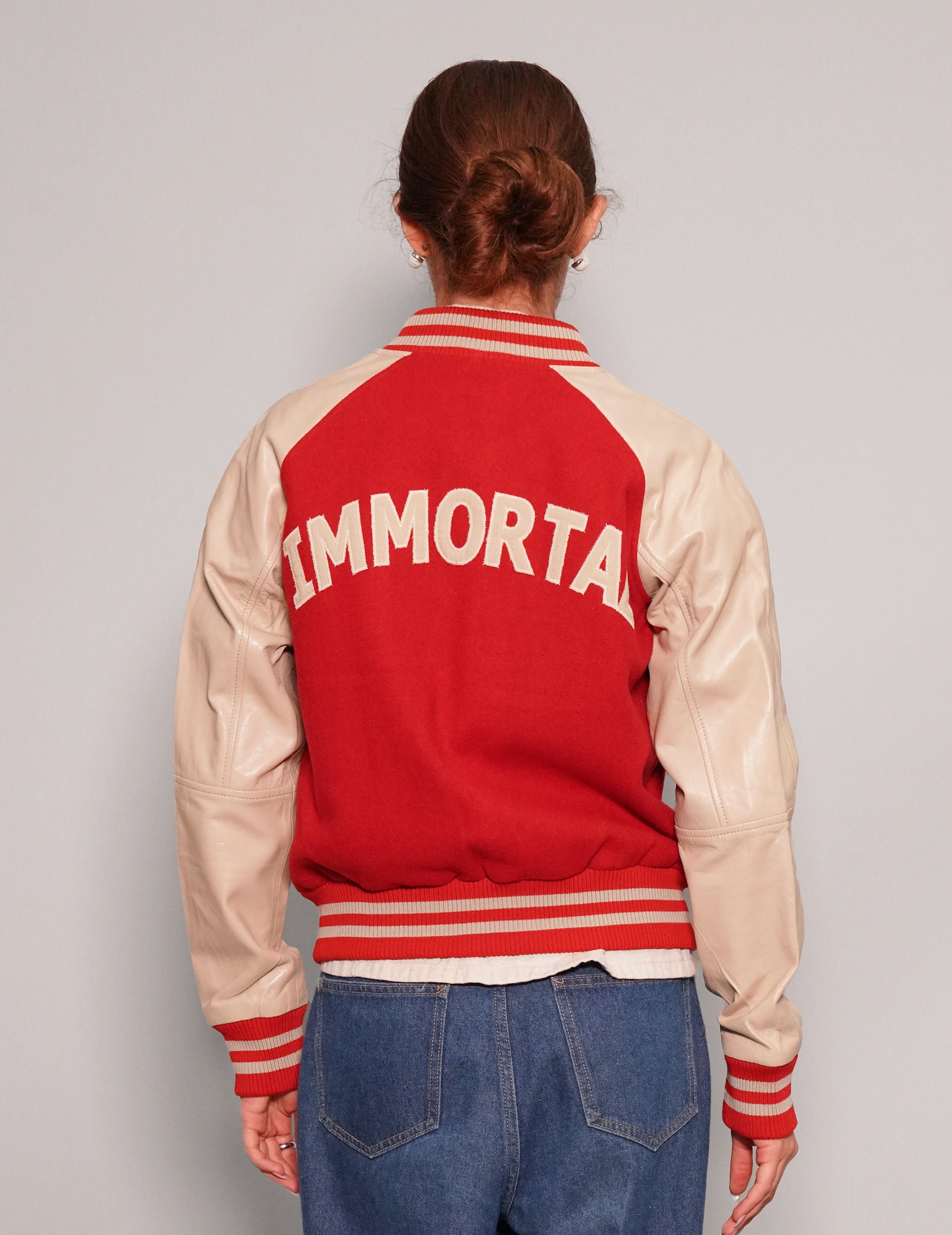 IMMORTAL Varsity Bomber Jacket - Red