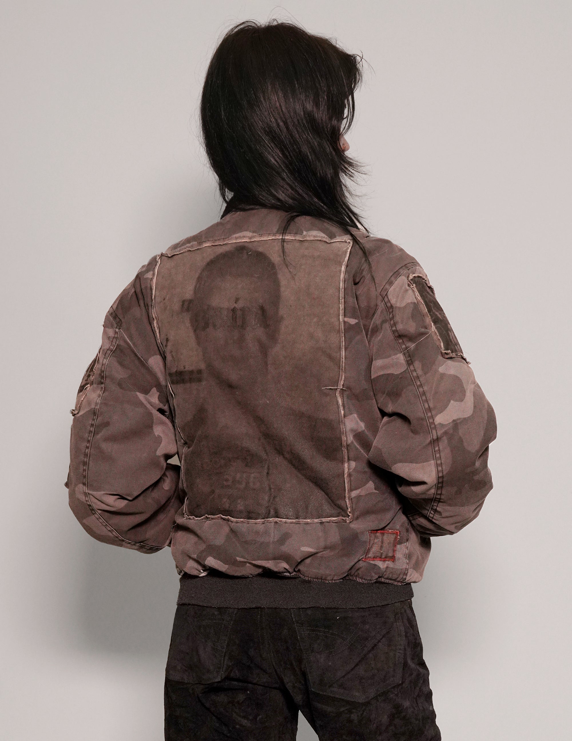 MA-1 Patched Bomber in Grey Camo