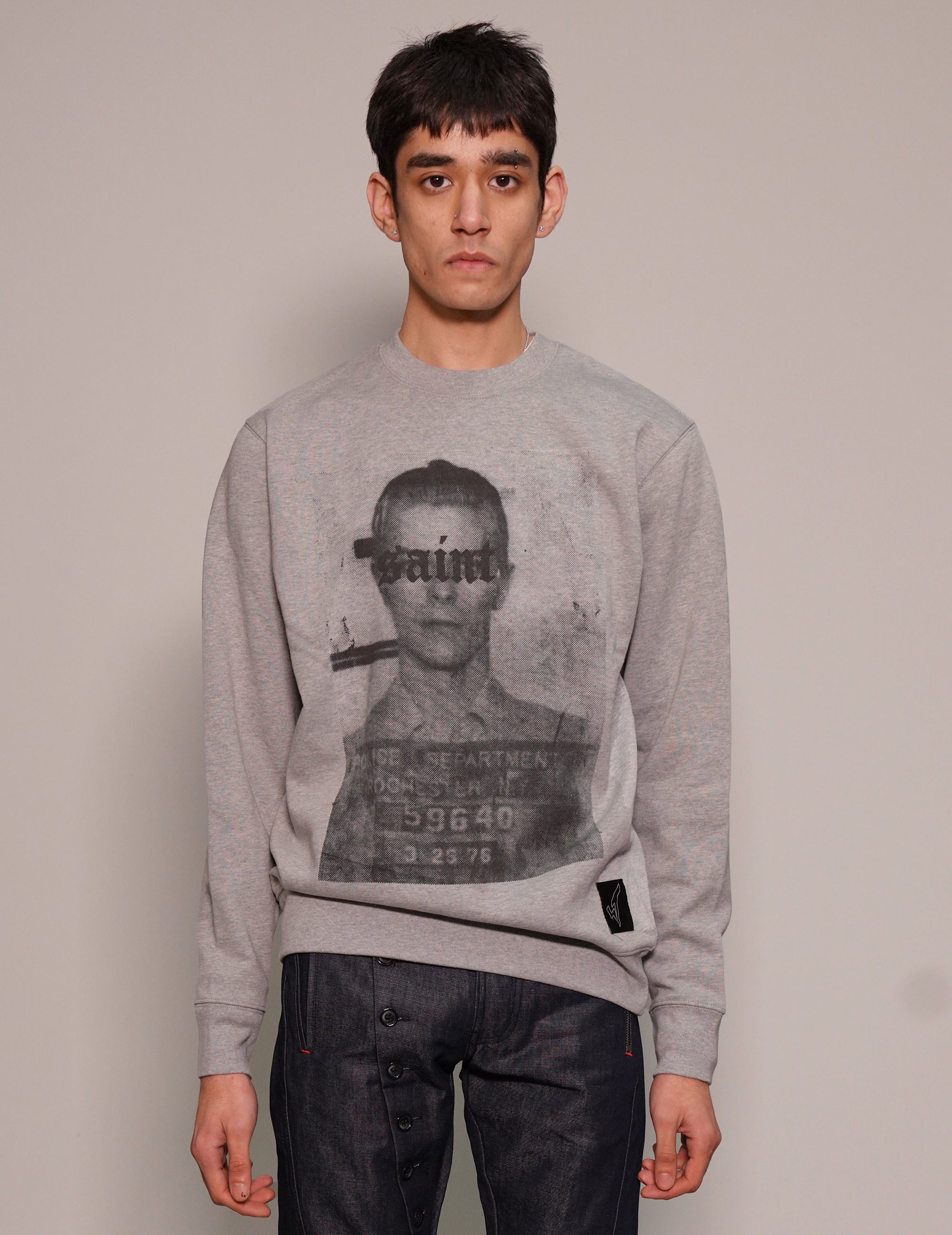'Saint' Sweatshirt in Grey