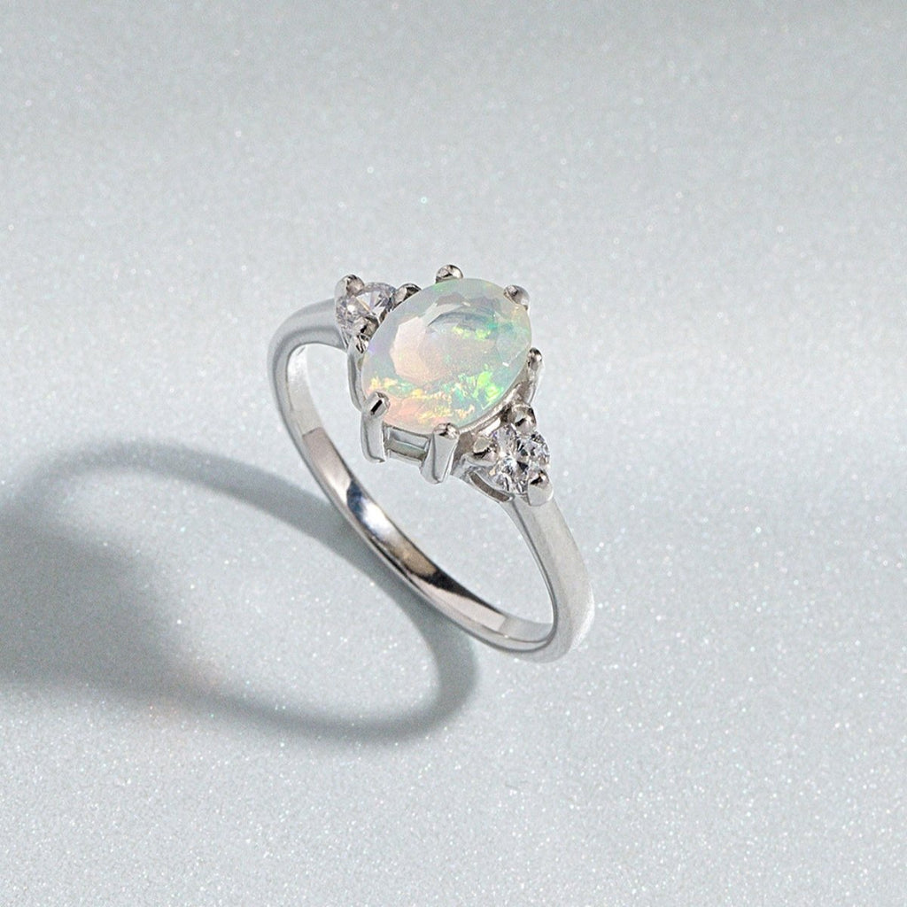 Opal Ring in Sterling Silver