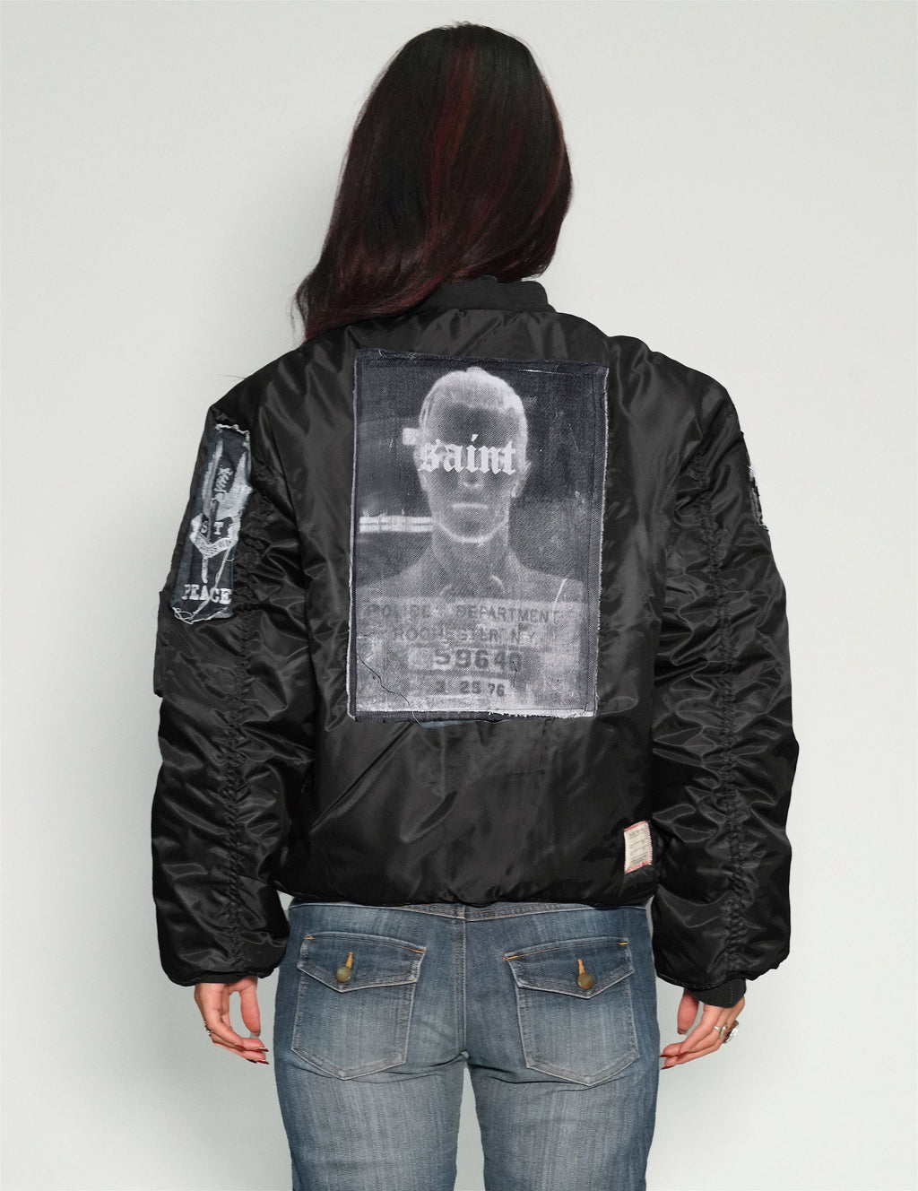 MA 1 Patched Bomber in Black