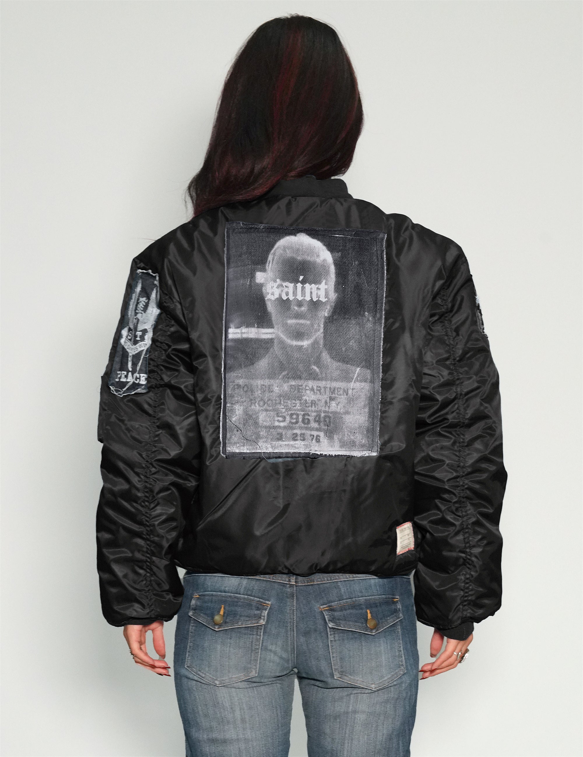 MA 1 Patched Bomber in Black