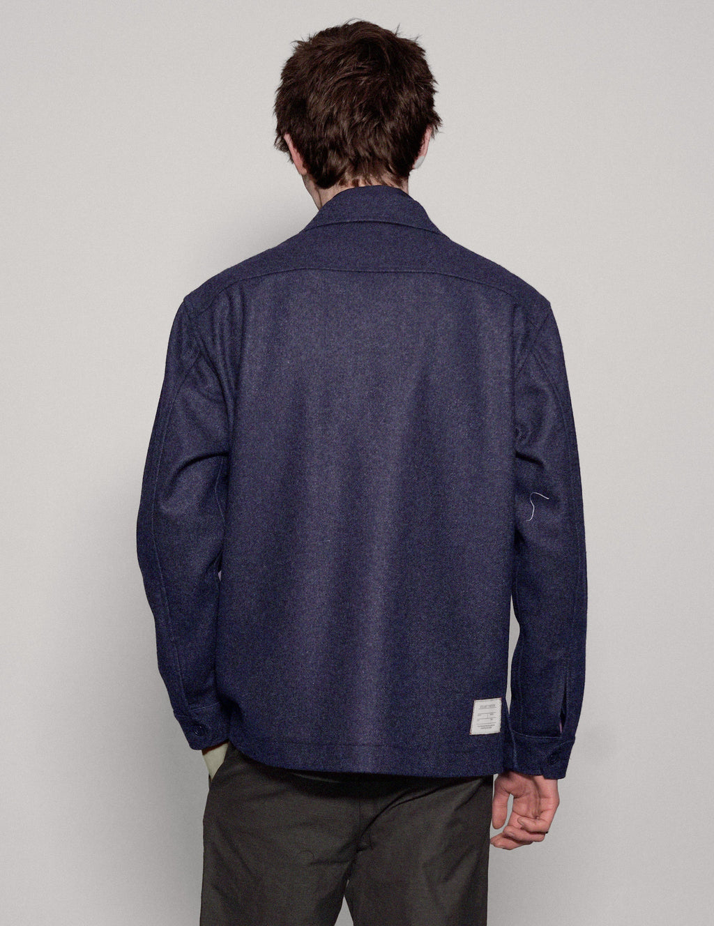 Wool Workshirt in Navy Blue