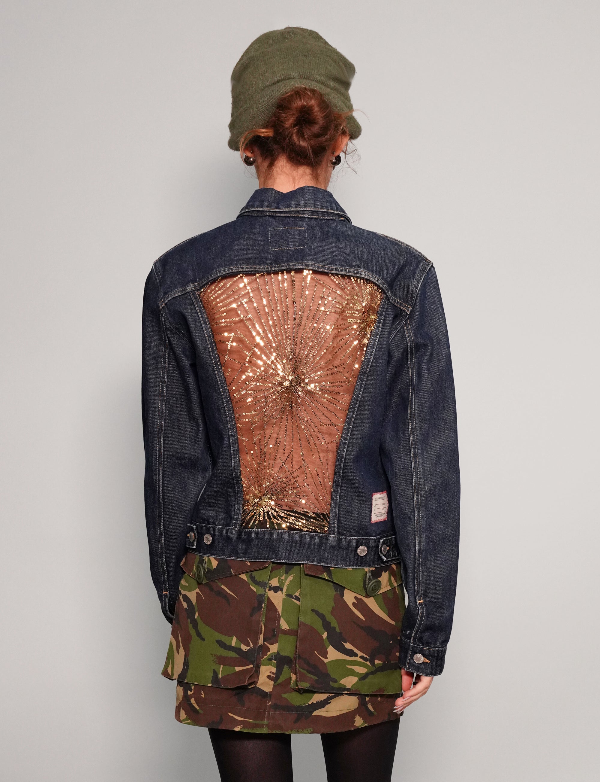 Party Back Denim Jacket in Blue