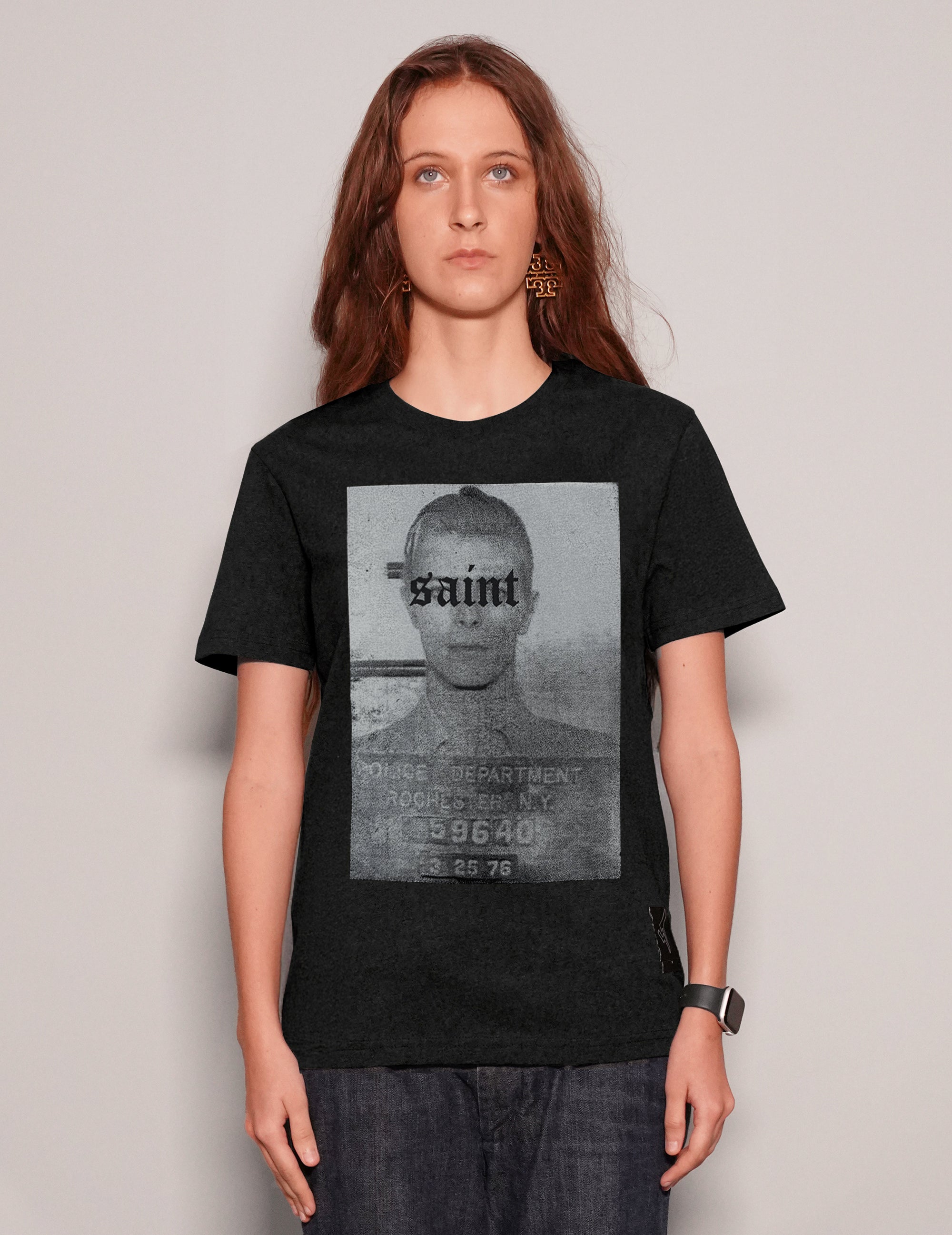 'Saint' T-Shirt in Black