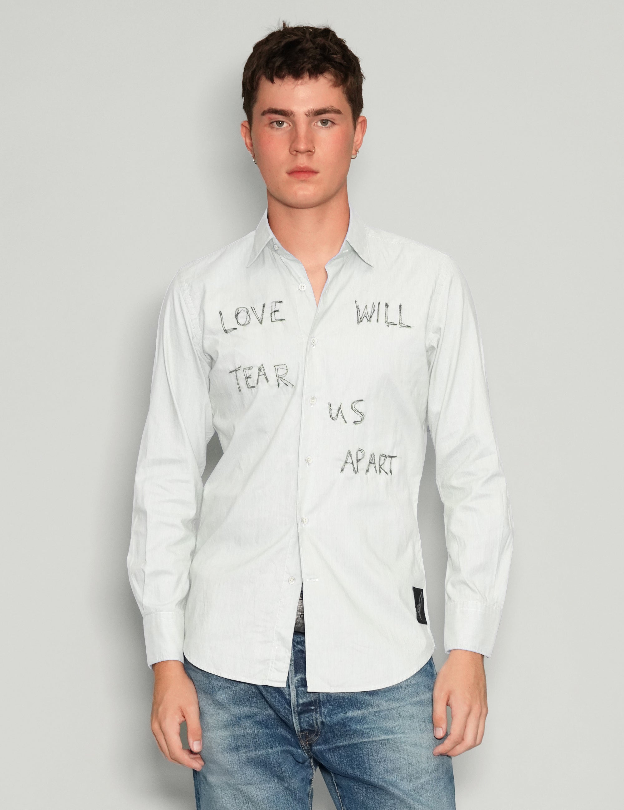 'Love Will Tear Us Apart' White Shirt