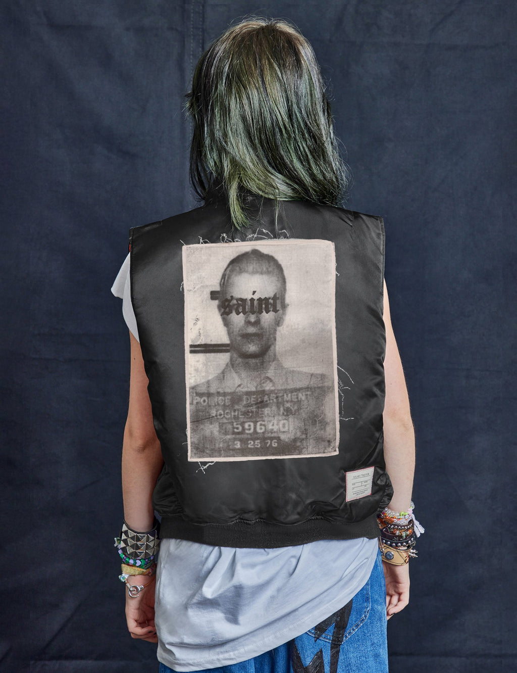 'Saint' Bomber Gilet in Black