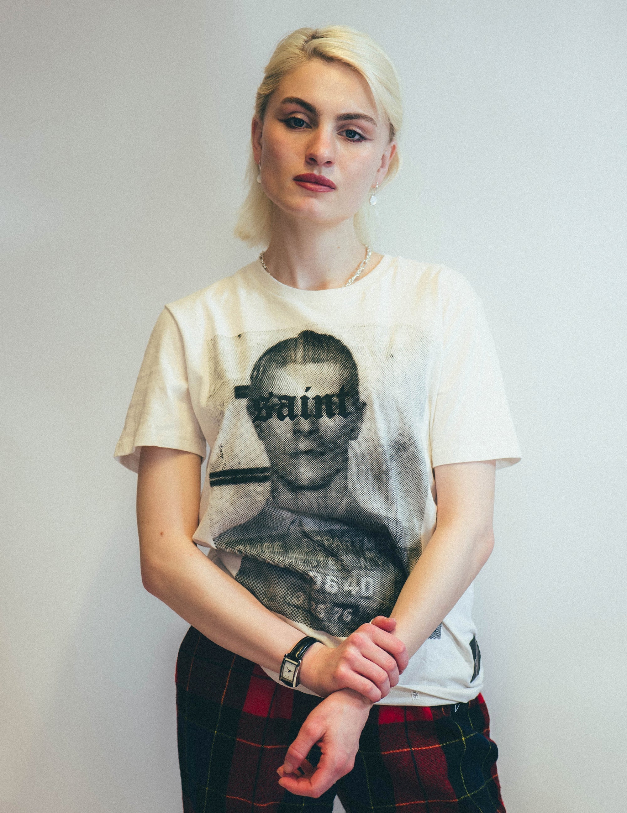 'Saint' T-Shirt in Ecru