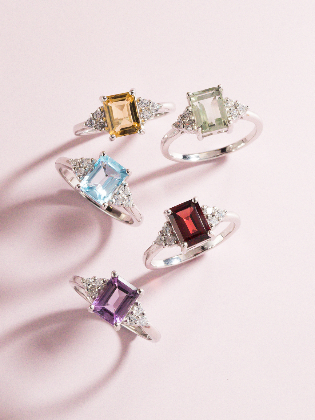 Blue Topaz Emerald Cut Ring in Sterling Silver