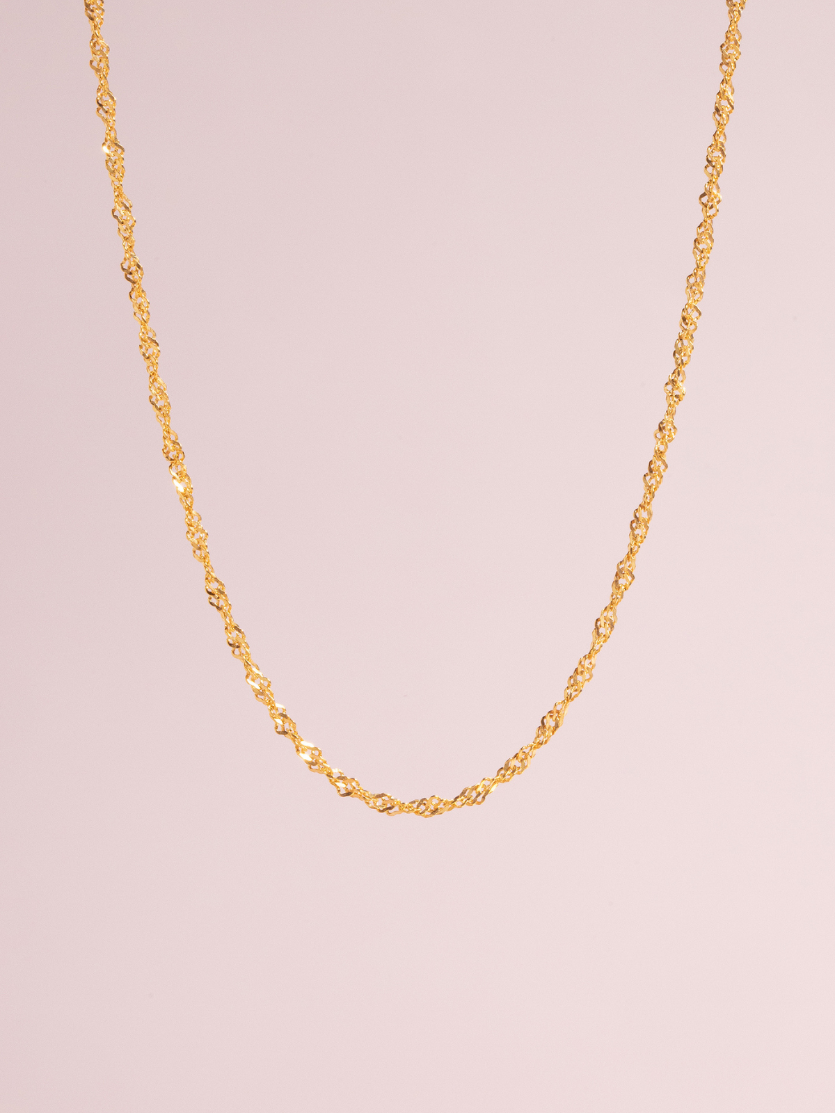 Twisted Chain Necklace in 18k Gold Vermeil