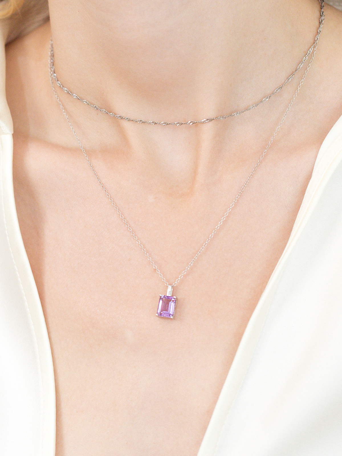 Twisted Chain Necklace in Sterling Silver