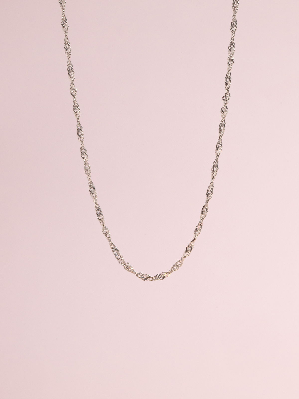Twisted Chain Necklace in Sterling Silver