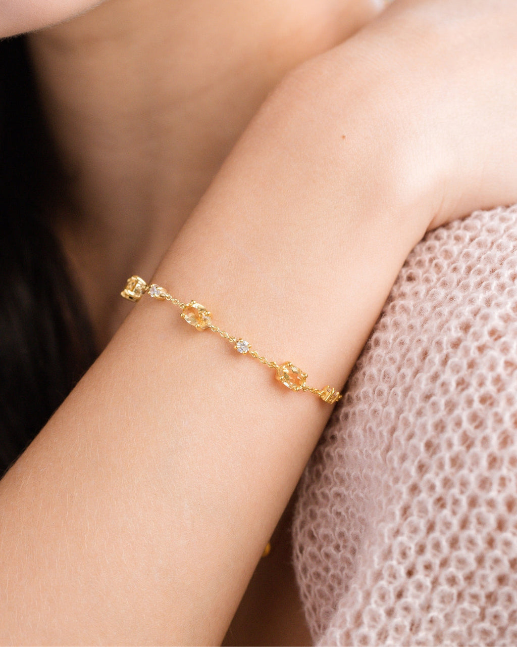 Mini Set 2 - Citrine Jewellery Set in 18k Gold Vermeil