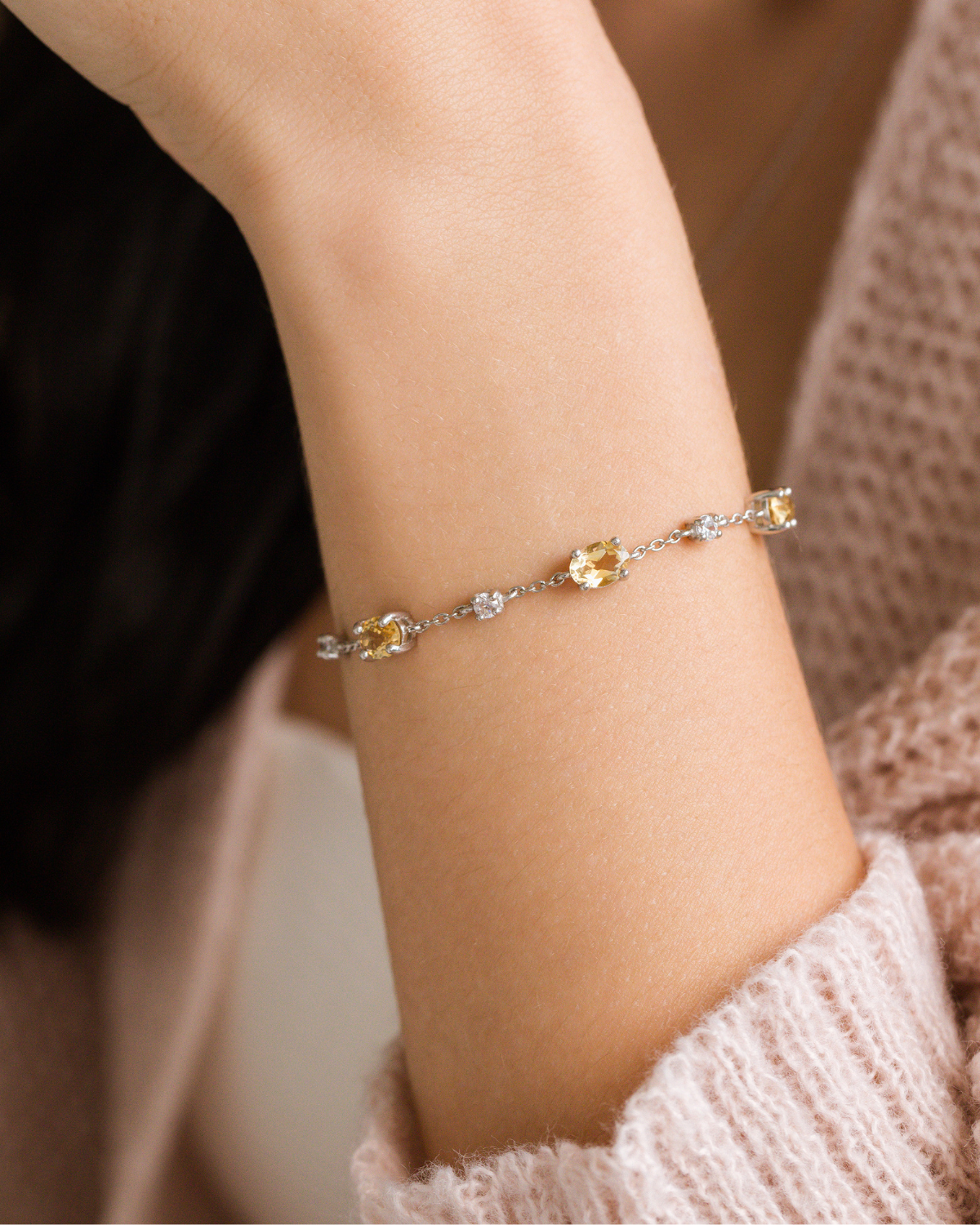 Citrine Bracelet in Sterling Silver