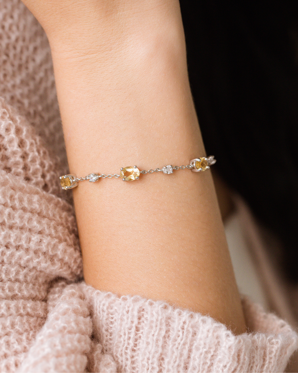 Citrine Bracelet in Sterling Silver