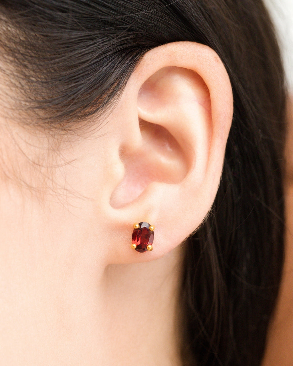 Complete Set - Garnet Jewellery Set in 18k Gold Vermeil