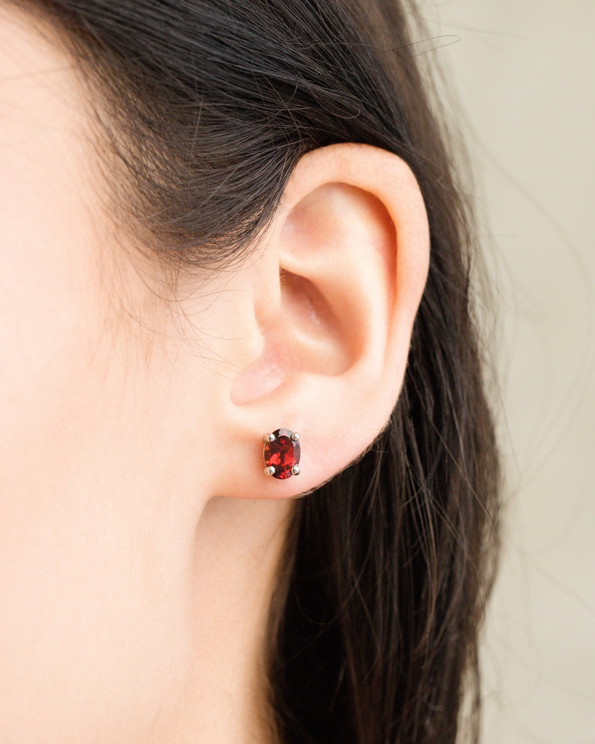 Essential Garnet Jewellery Set in Sterling Silver