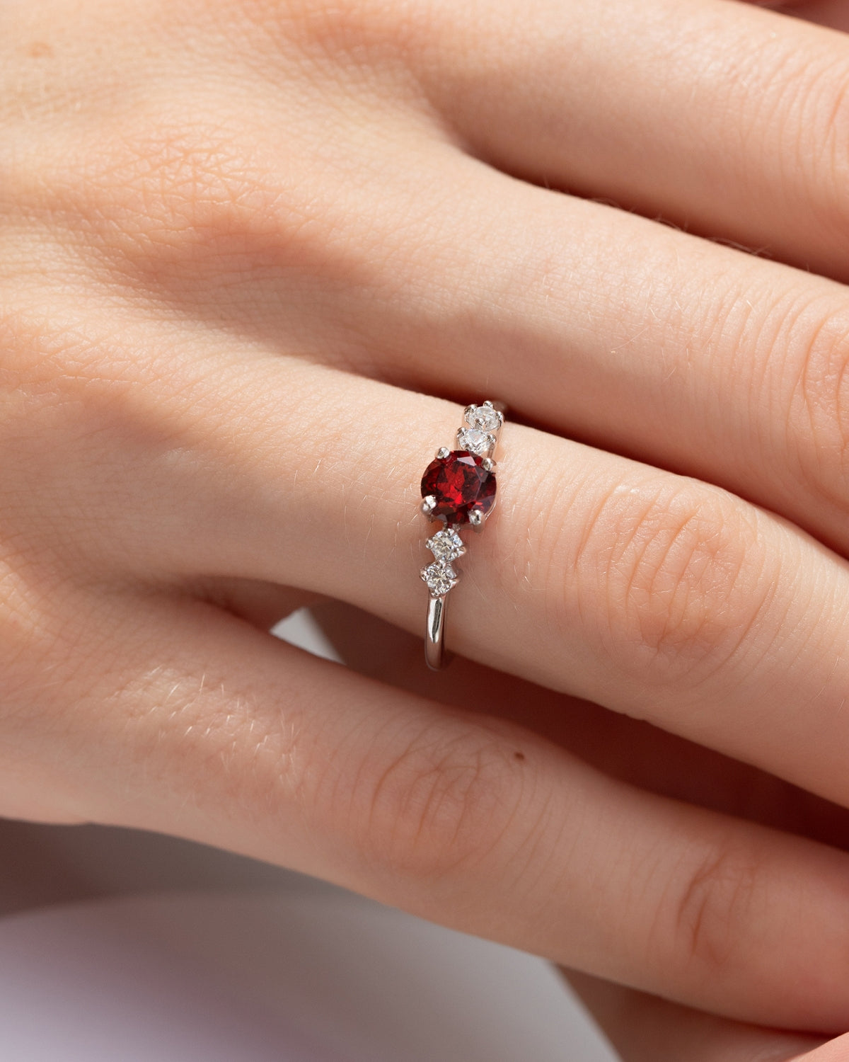 Garnet Everyday Jewellery Gift Set in Sterling Silver