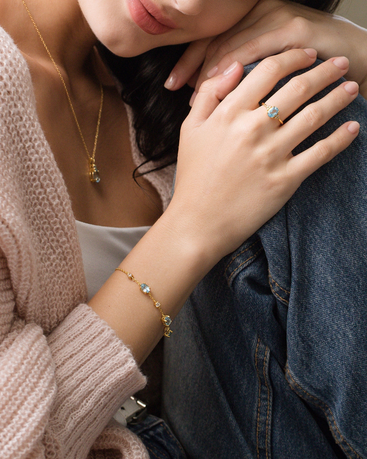 Blue Topaz Bracelet in 18k Gold Vermeil
