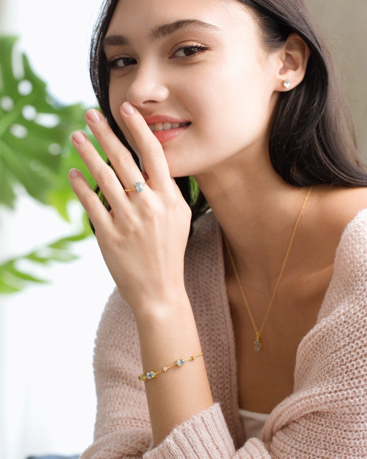 Blue Topaz Bracelet in 18k Gold Vermeil