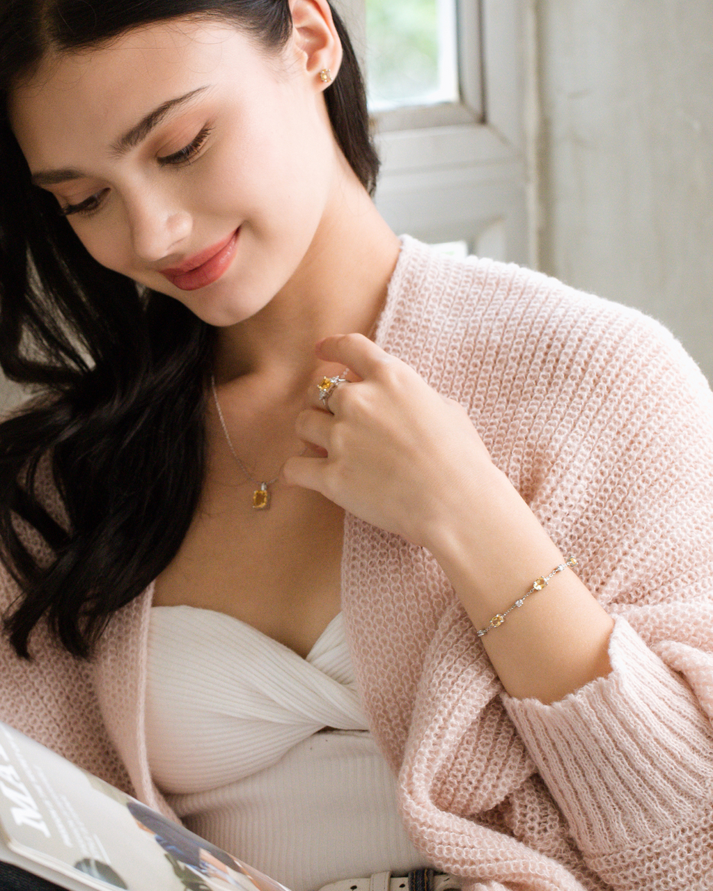 Citrine Bracelet in Sterling Silver