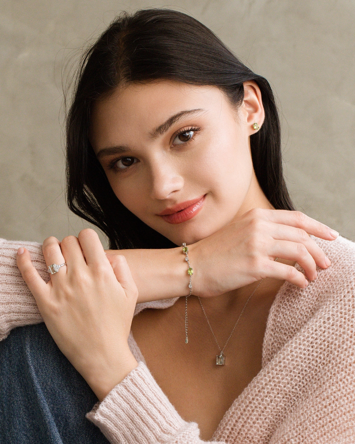 Mini Set 2 - Peridot Jewellery Set in Sterling Silver