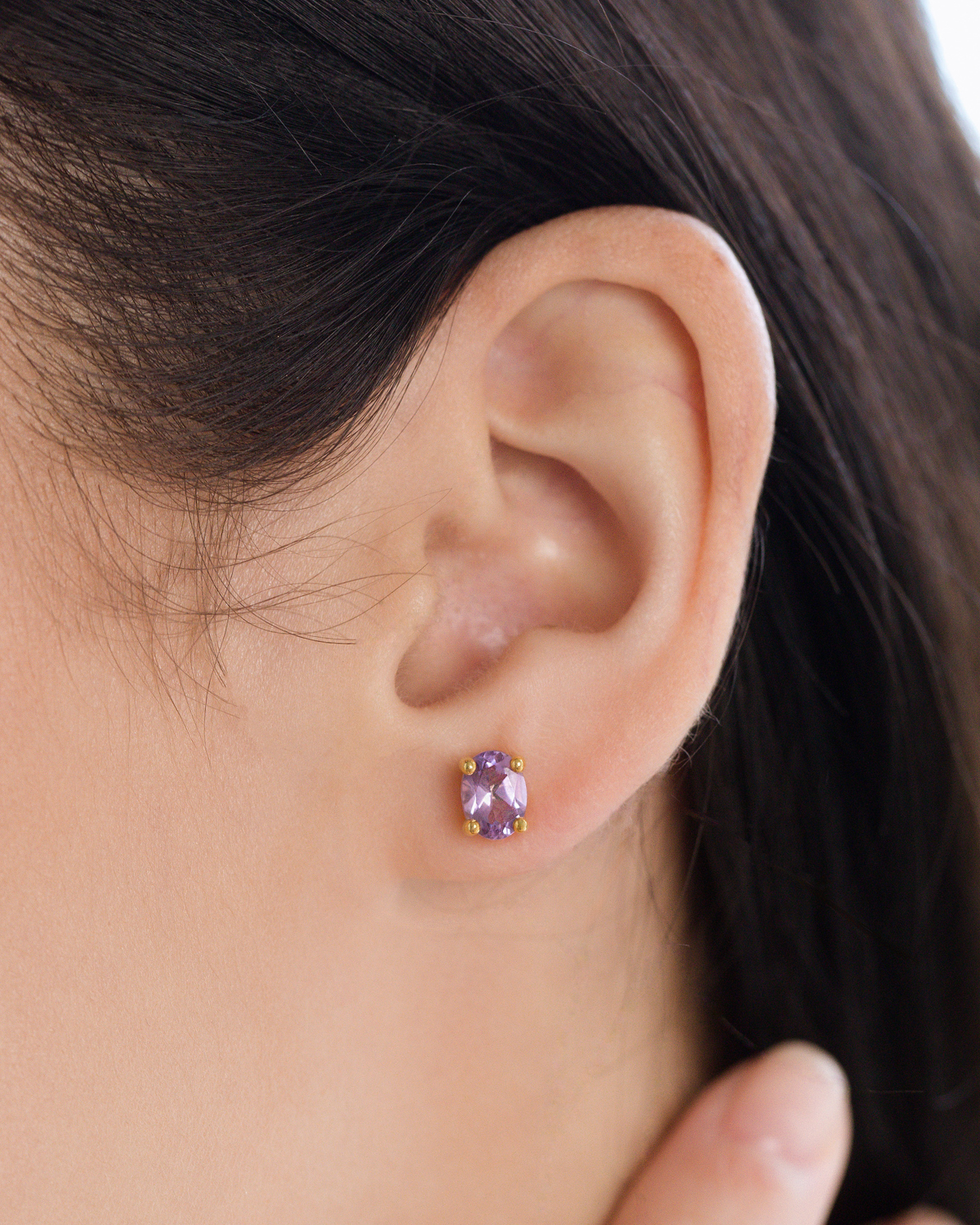 Complete Set - Amethyst Jewellery Set in 18k Gold Vermeil